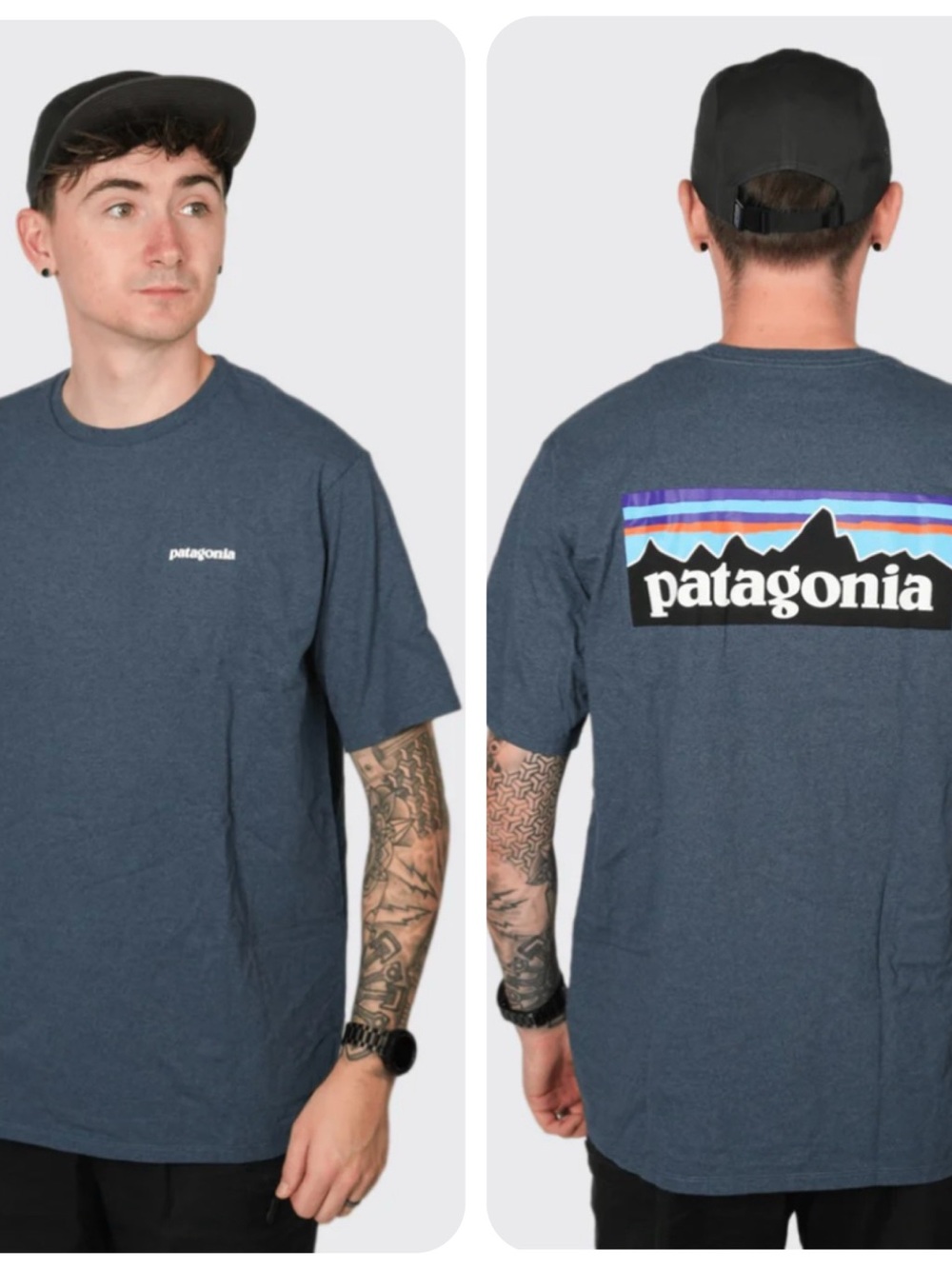 Patagonia T-Shirt Men’s XL Blue Responsibili-Tee Graphic T-Shirt EUC